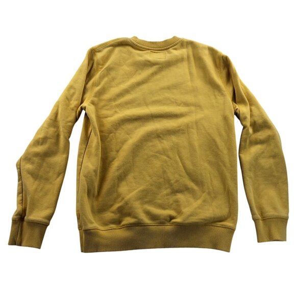 Roots Mens weatshirt Size XS Crewneck Pullover Casual Yellow Athleisure Travel - Picture 2 of 14